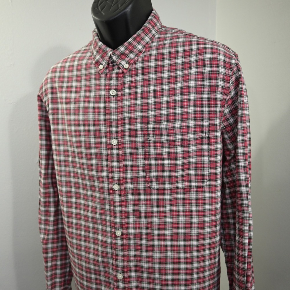 VTG Denim & Supply Ralph Lauren Button Up Mens XL Regular Fit Plaid Long Sleeve